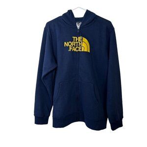 The North Face Logo Full Zip Hoodie XL extra large Boys Deep Blue Sweats